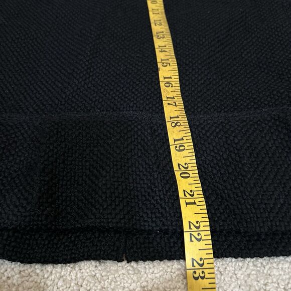 PRADA Tweed Ruffle Hem Skirt Wool Twill Knee Length Black Women's Size 42 US M - Picture 8 of 9